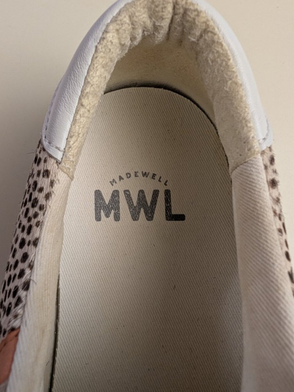 Madewell Sidewalk Low-Top Sneakers in Spotted Calf Hair. Women's Size 8 - Picture 4 of 6